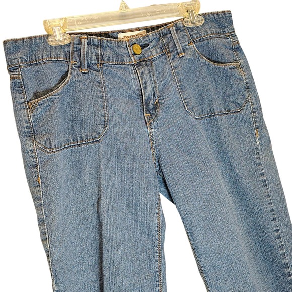 Levi Strauss Signature Denim - Levi Strauss Signature Women Blue Crop Capri Jeans Mid Rise Straight Leg Size 12